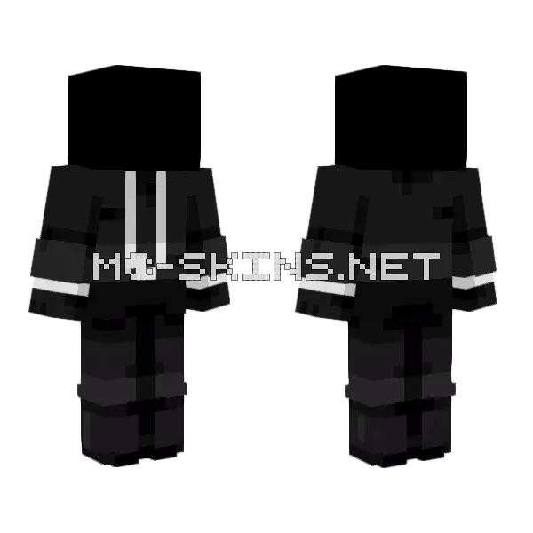Black and White Outfit Minecraft skin, front and back