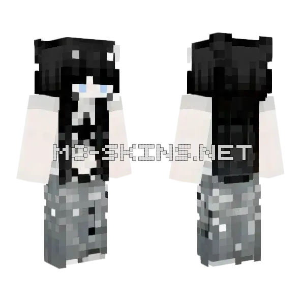 Black and White School Uniform, front and back