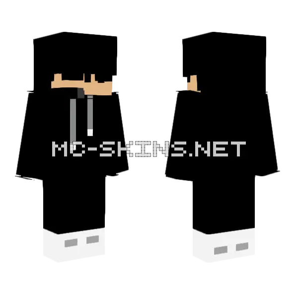 Black and White Stripes Minecraft skin, front and back