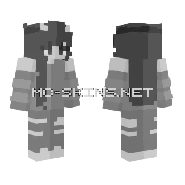 Black And White Te Minecraft skin, front and back