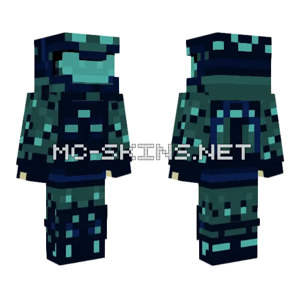 Black Barret Urban Sniper Minecraft skin, front and back