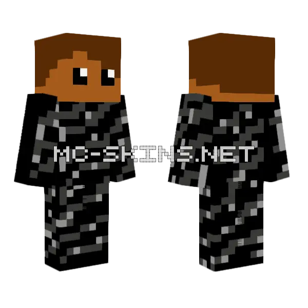 Black Camo Texture Minecraft skin, front and back