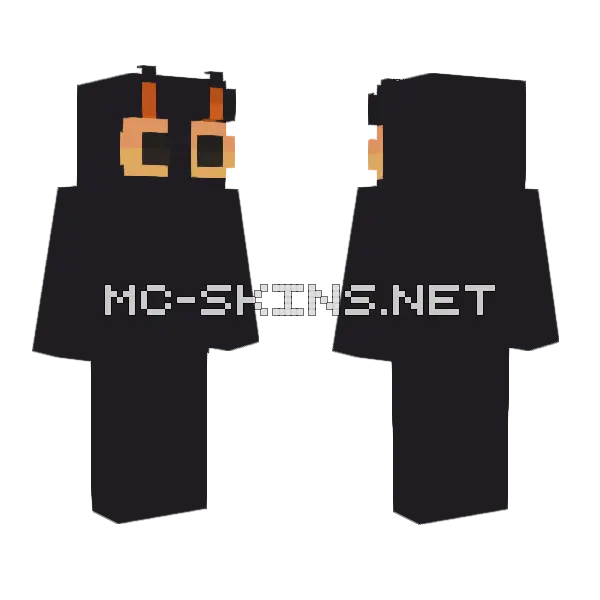 Black Cat Minecraft skin, front and back