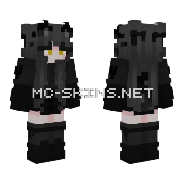 Black Cat Outfit, front and back