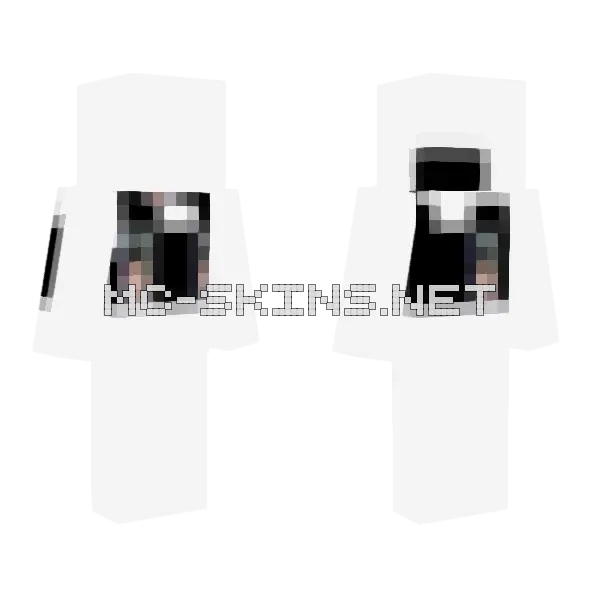 Black Cat Suit Minecraft skin, front and back