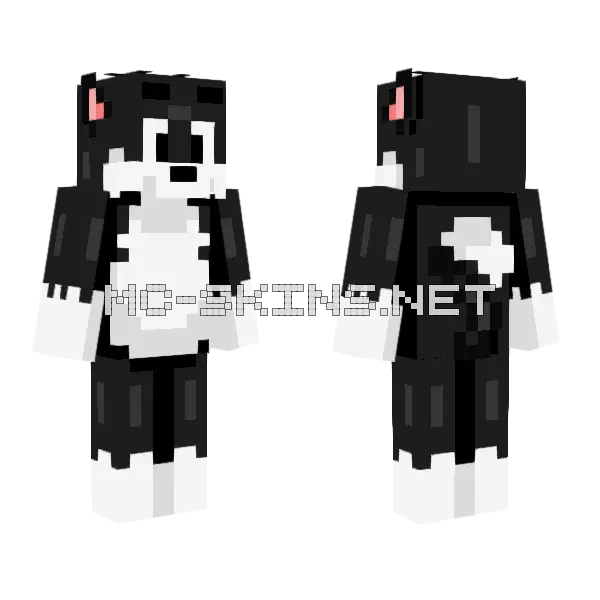 Black Cat Suit, front and back