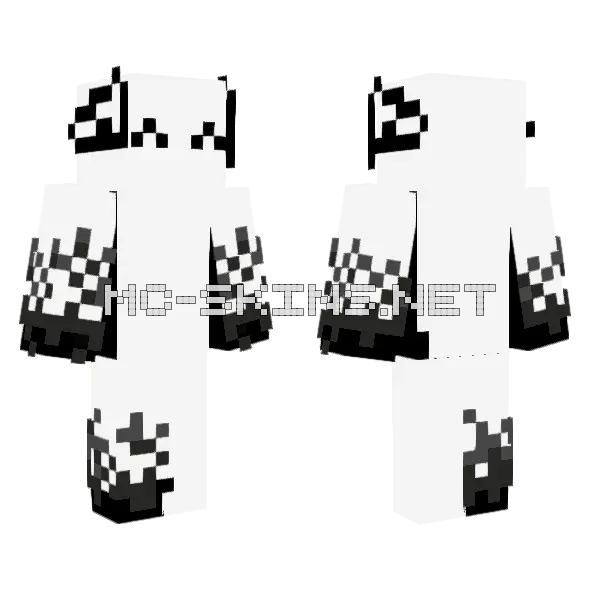 Black Corruption Minecraft skin, front and back