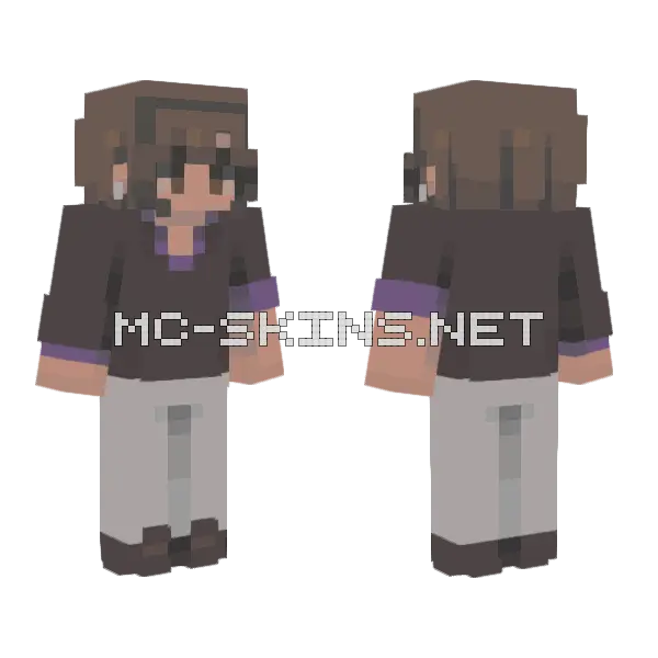 Black Current Minecraft skin, front and back