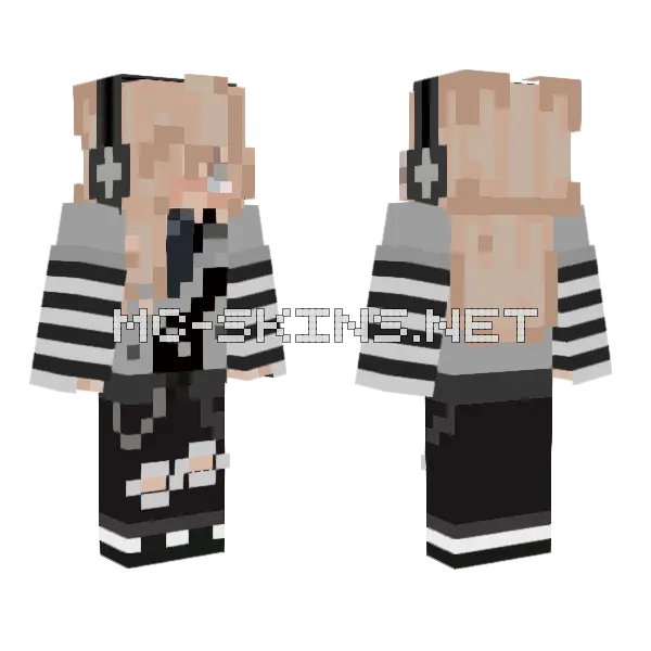 Black Cyberpunk Hoodie, front and back