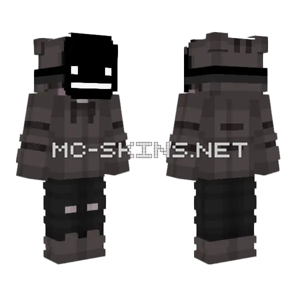 Black Dream Emo Hoodie Minecraft skin, front and back