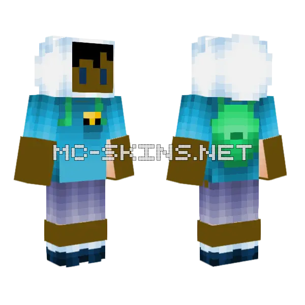 Black Finn Skin Minecraft skin, front and back