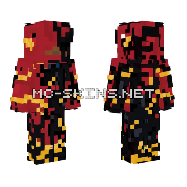 Black Flash Capybara Minecraft skin, front and back