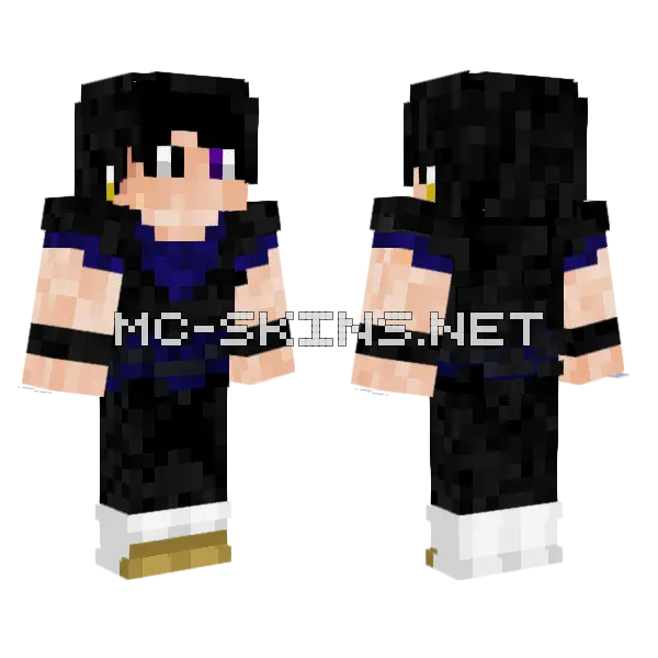 Black Haired Anime Boy, front and back