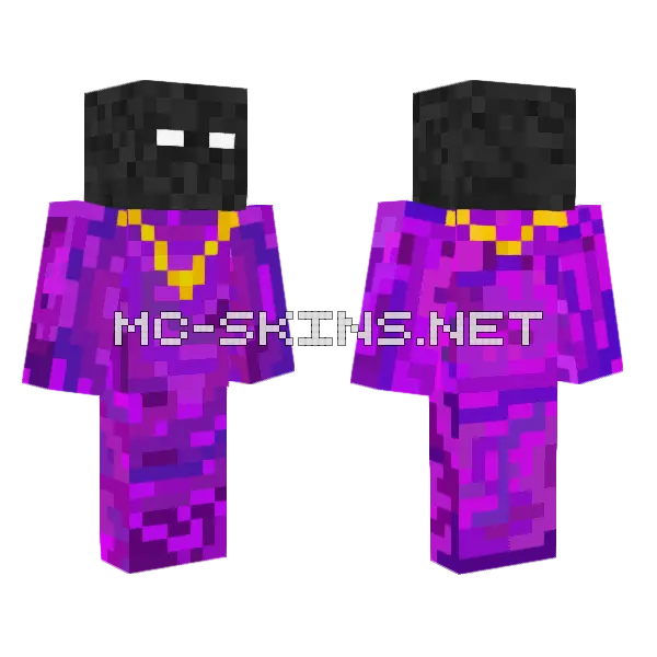 Black Hole Skin Minecraft skin, front and back