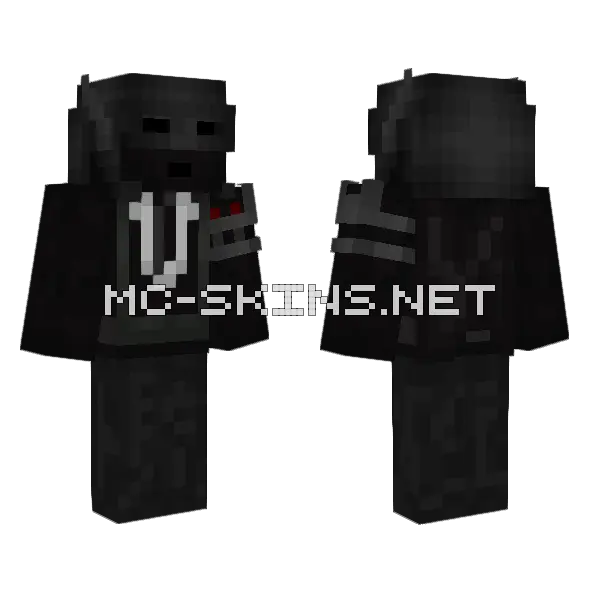 Black Hooded Figure, front and back