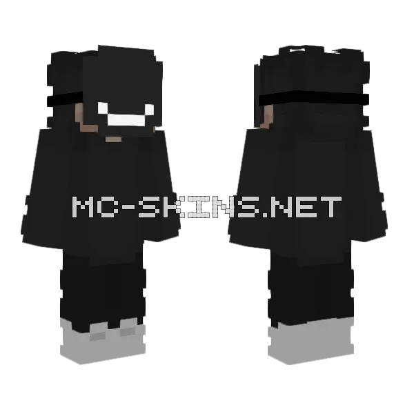 Black Hoodie Boy, front and back