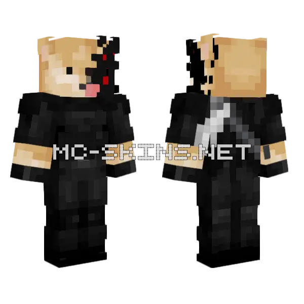 Black Hoodie Character, front and back