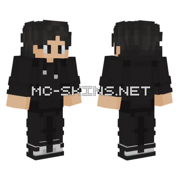 Black Hoodie Outfit, front and back