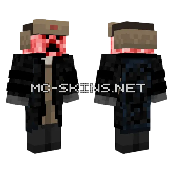 Black Jacket Walt Minecraft skin, front and back