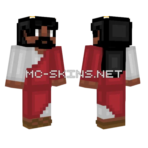 Black Jesus Minecraft skin, front and back