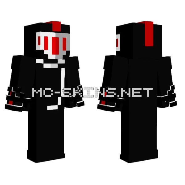 Black Knight Minecraft skin, front and back