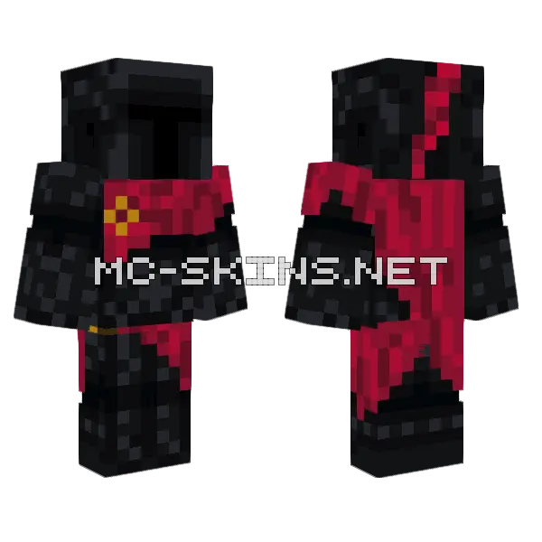 Black Knight Skin Minecraft skin, front and back
