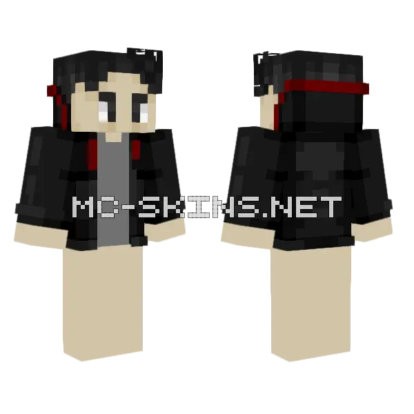 Black Leather Jacket, front and back