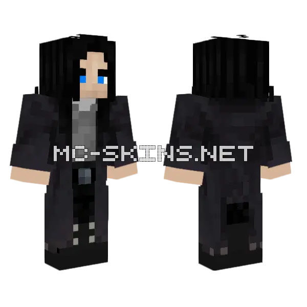 Black Leather Jacket Boy Minecraft skin, front and back