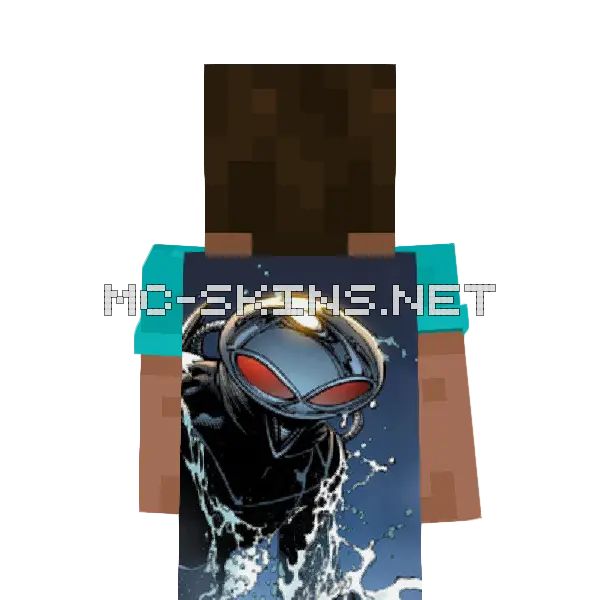 Black Manta cape, outside and lining