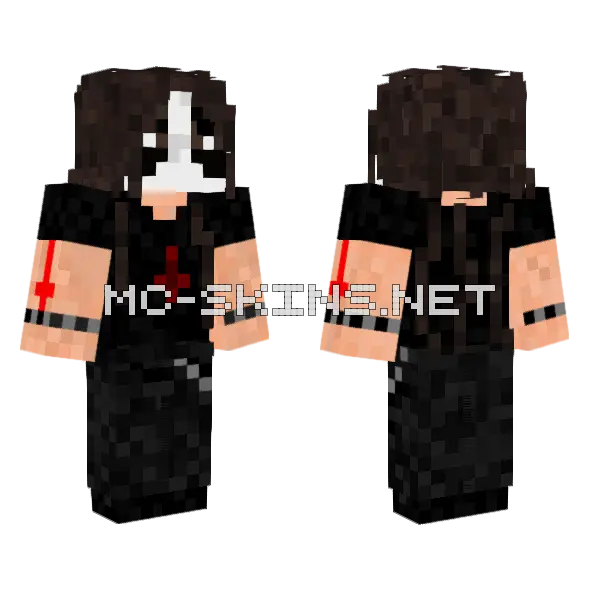 Black Metal Skin Minecraft skin, front and back
