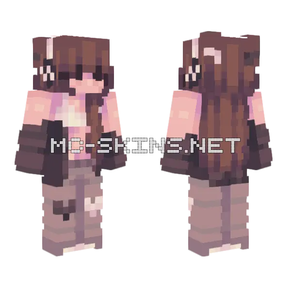 Black N White Minecraft skin, front and back