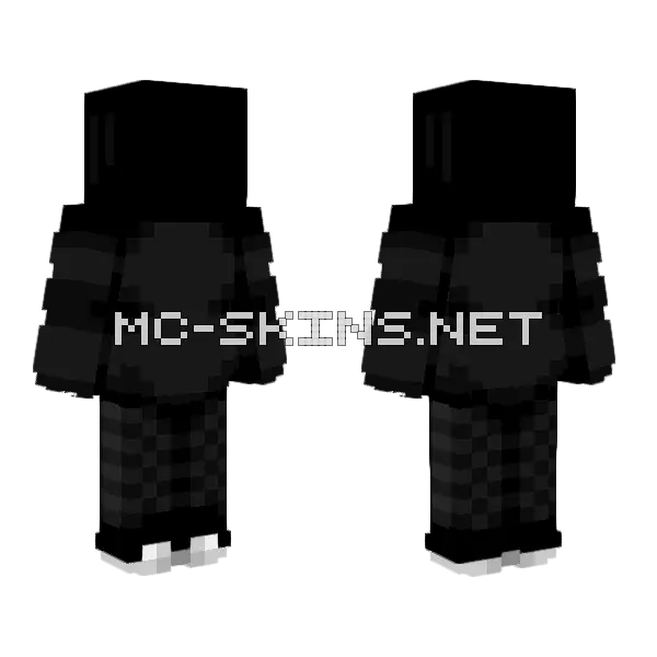Black Outfit Minecraft skin, front and back