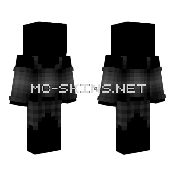 Black Outfit With Skirt Minecraft skin, front and back