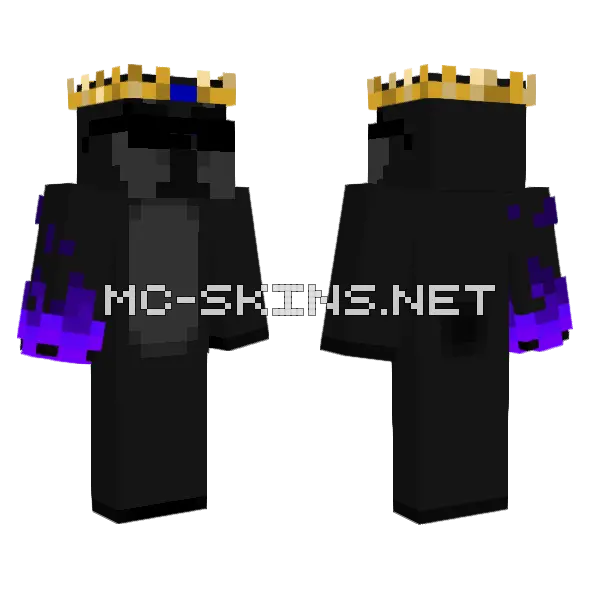 Black Panther 2 Minecraft skin, front and back