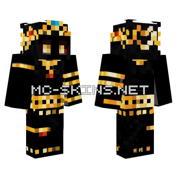 Black Panther Minecraft skin, front and back