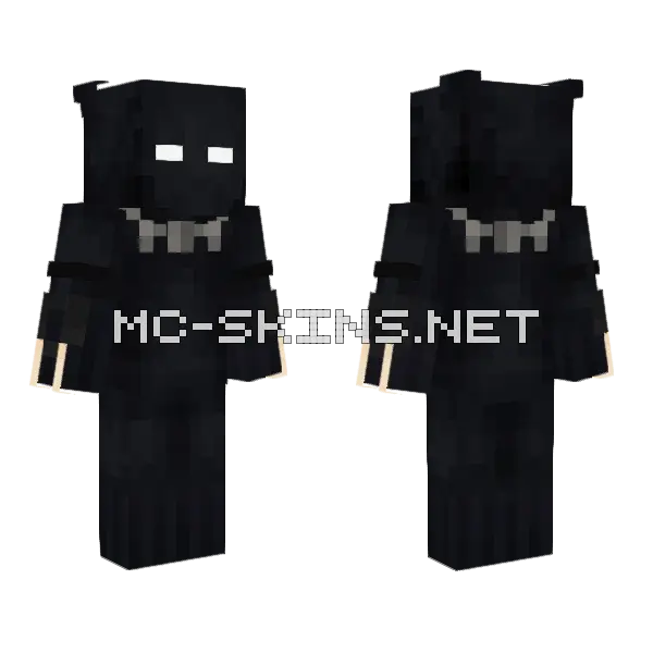 Black Panther Minecraft skin, front and back