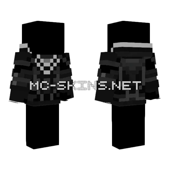 Black Panther Hoodie Minecraft skin, front and back