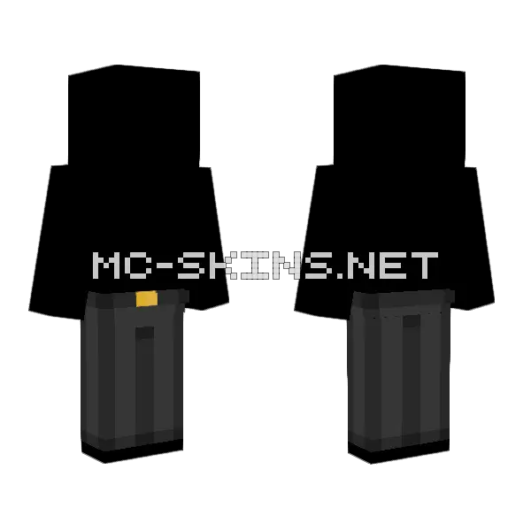 Black Pants Template Minecraft skin, front and back