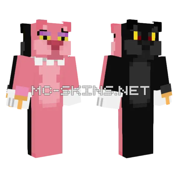 Black Pink Painter Minecraft skin, front and back