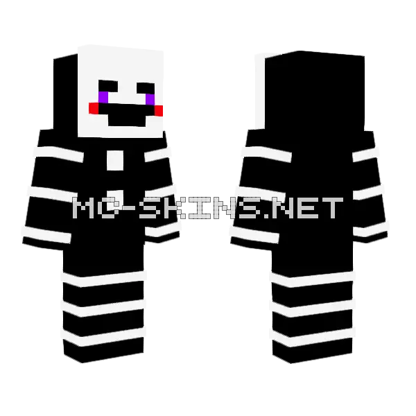 Black Puppet Monster Minecraft skin, front and back