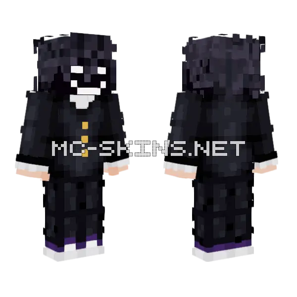 Black School Uniform Minecraft skin, front and back