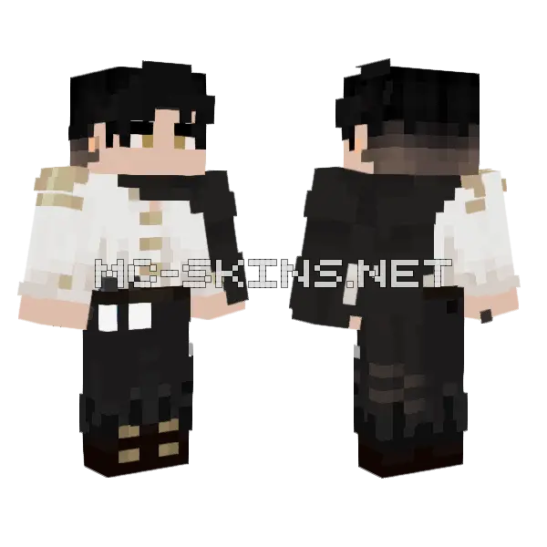 Black School Uniform Minecraft skin, front and back