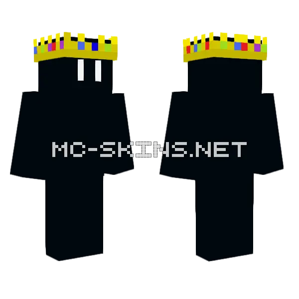 Black Skin Minecraft skin, front and back