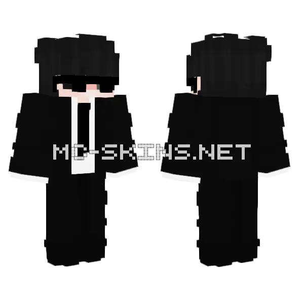 Black Souls Minecraft skin, front and back