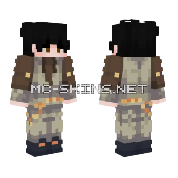 Black Suit Minecraft skin, front and back