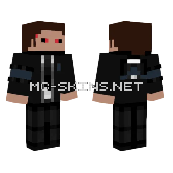 Black Suit Agent Minecraft skin, front and back