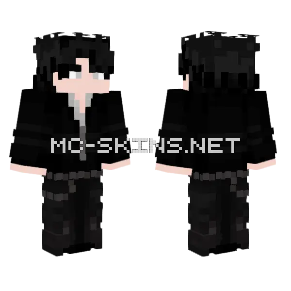 Black Suit Boy Minecraft skin, front and back
