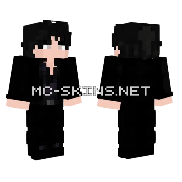 Black Suit Boy Minecraft skin, front and back