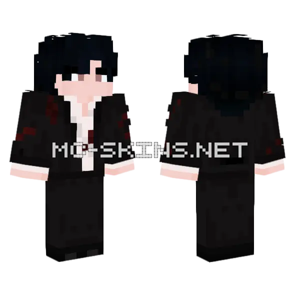Black Suit Boy Minecraft skin, front and back