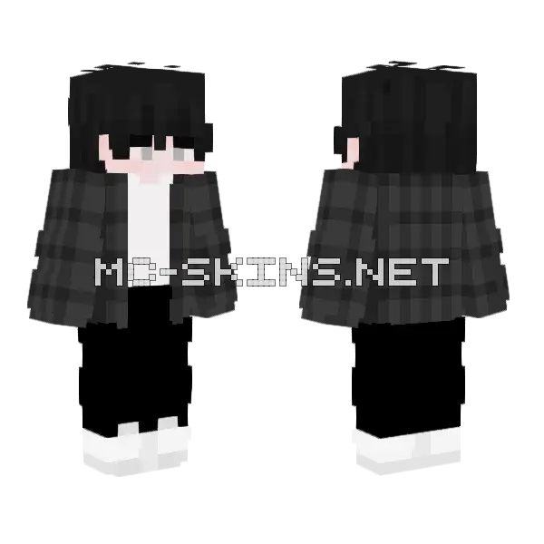 Black Suit Character, front and back